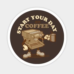 Retro Coffee Magnet
